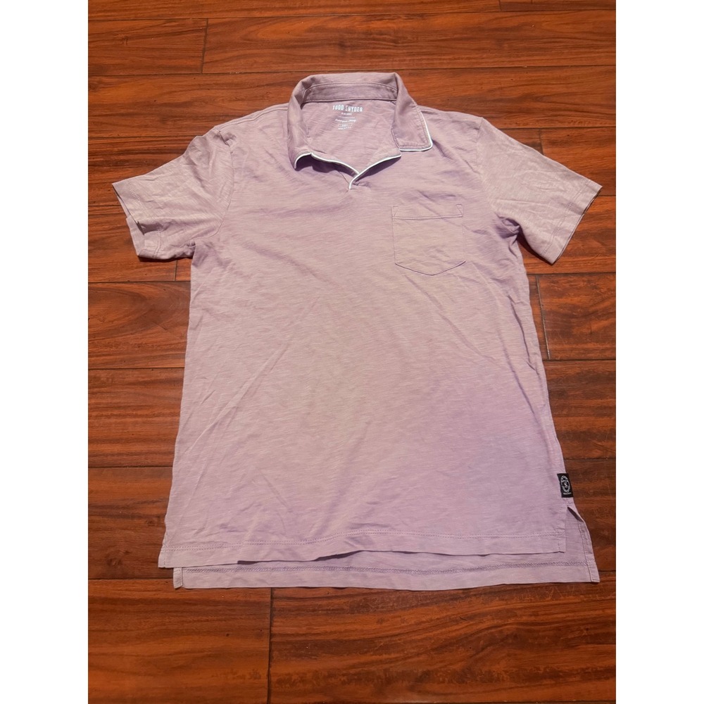 Todd Snyder Mens Homespun Jersey Polo Shirt Small Purple Cotton Made in USA